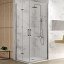 Mampara angular Nardi 1 puerta plegable + 1 puerta abatible con bisagras plata brillo de Kassandra